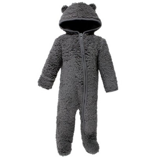 Hudson Baby Faux Shearling Bunting 1pk, Charcoal