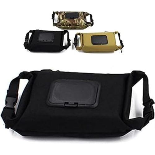 Waterproof Travel Camping Wipes Dispenser Case, Baby Wipe Dispenser, Reusable Outdoor Hanging Wet Wipe Storage Box, Portable Canvas Wipe Bag (Black)
