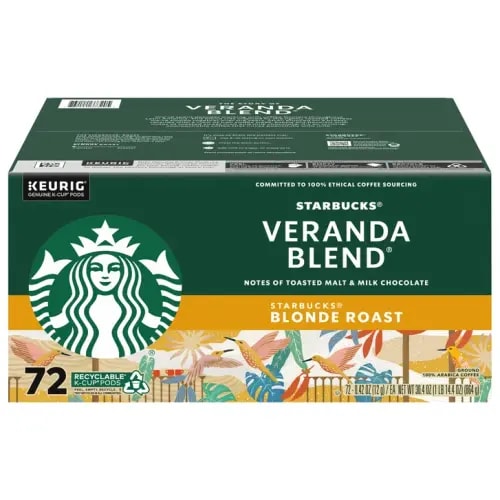 Starbucks Coffee Veranda Blend Blonde Roast K-Cup, 72-count | Costco