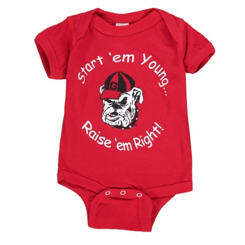 Georgia Bulldogs Newborn & Infant Start 'Em Young Bodysuit - Red