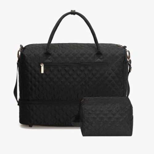Quilted Carryall Weekender Bag – Hynes Eagle – Black