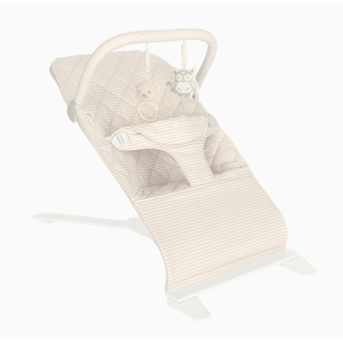 Baby Delight Alpine Deluxe Portable Bouncer - Tan Linen Stripe