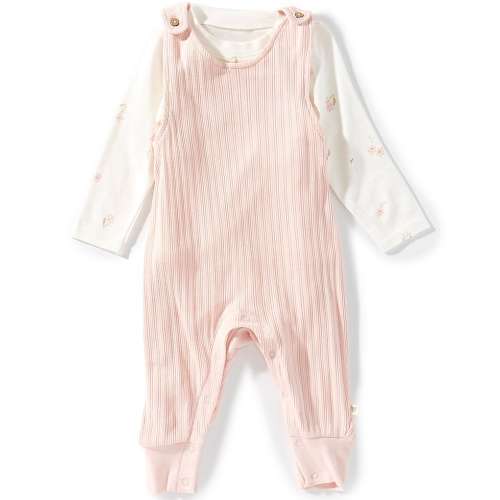 Burt's Bees Baby Girls Organic Cotton Floral Jumpsuit & Bodysuit Set