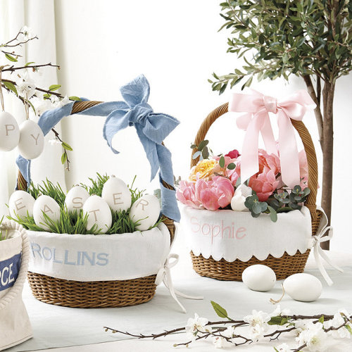 Wicker Easter Basket with Liner