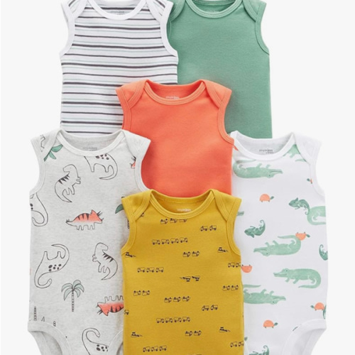 Simple Joys by Carter's Baby-Boys 6-Pack Short-Sleeve Bodysuit