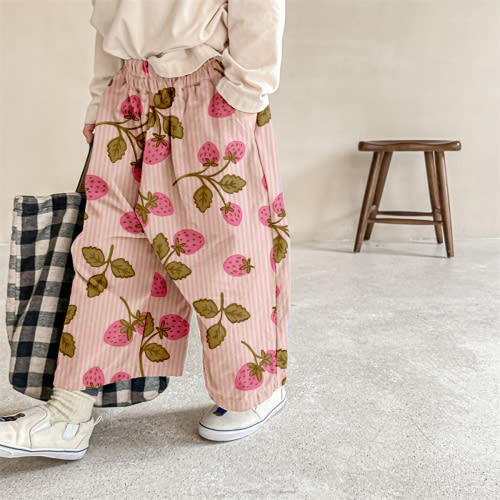 Baby & Kids Strawberry Stripe Print Pants