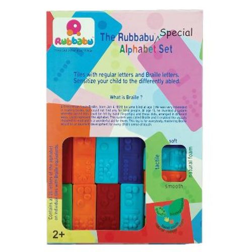 Rubbabu: Braille Alphabet Tiles - 26 pieces