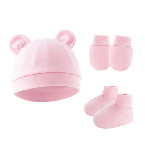 Dalrosia Newborn Hats Mittens and Socks Set Preemie Beanie Hat No Scratch Gloves and Ankle Socks for Infant Baby Boy Girl