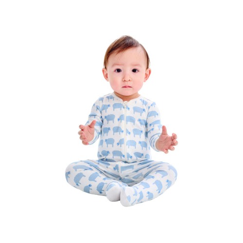 Baby Organic Animal Friends Zip Footie, 3-6M