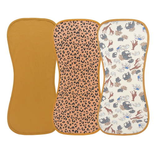 Dalrosia Baby Burp Cloths 3 Pack Burping Cloths for Babies Boys Girls Large 21''X10'' Extra Soft and Absorbent Flowers