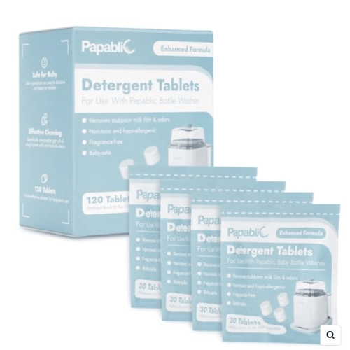 Papablic Official Detergent Deepclean Tablet for Papablic Baby Bottle Washer, 120 Count