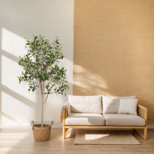 KTMBDW 5ft Artificial Olive Tree for Home Decor, 5 Feet Large Faux Plant for Indoor Outdoor House Living Room Office (5 ft Tall)