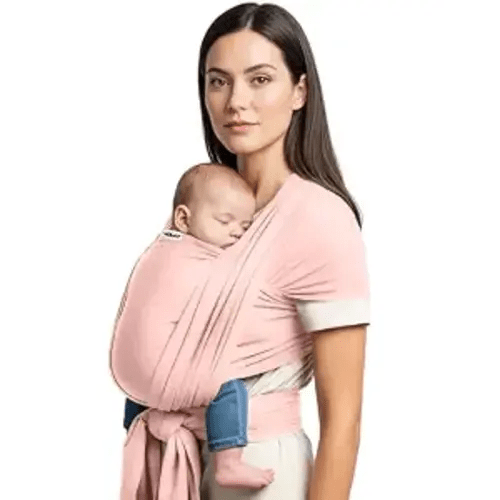 Yolay Baby Wrap Carrier Easy to Wear Soft Baby Carrier Sling Hands Free Adjustable Baby Carrier for Newborn to Toddler Upto 50 lbs, Pink
