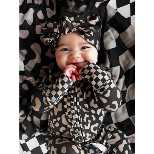 Bamboo Bow in Midnight Mocha Leopard