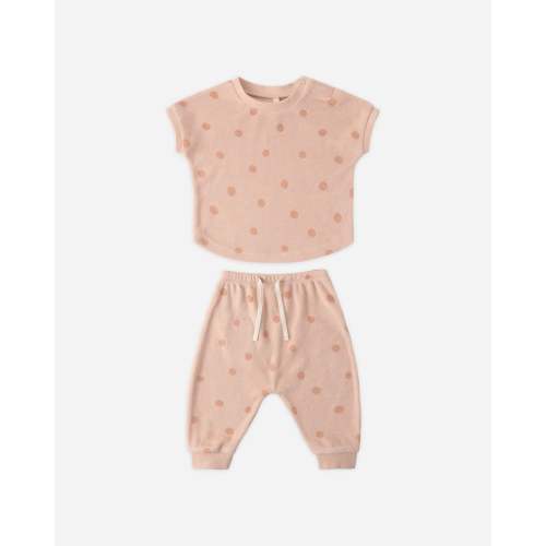 Terry Tee + Pant Set Polka Dot