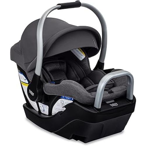 Britax Cypress Infant Car Seat, Rear Facing Car Seat with Alpine Base, ClickTight, Premium Fabrics, Ponte Stone