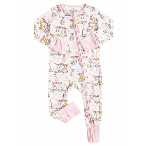 6-12M Country Club Cuties Convertible Zip Romper | Pink