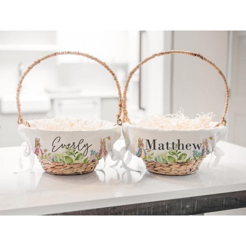 Peter Rabbit and Flopsy Personalized Easter Basket Liner • Easter Basket Liner Boy or Girl • Easter Basket Liner • Monogram | Flopsy Peter