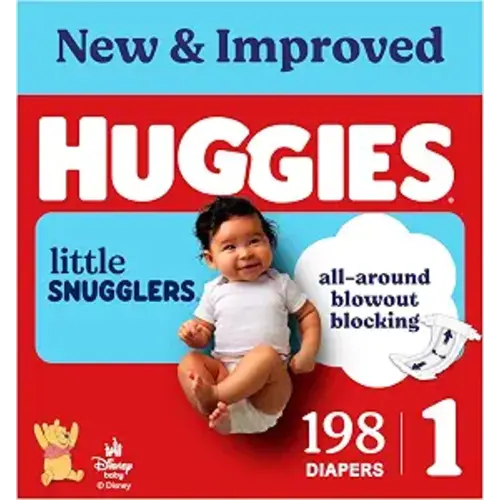Huggies Little Snugglers Diapers Size 1, 198 Count (6 Packs of 33)