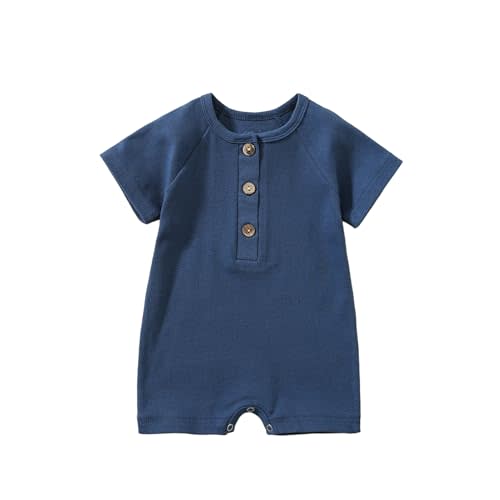 Jomixa Baby Romper – Cotton Newborn Outfit, Short Sleeve Unisex Onesie