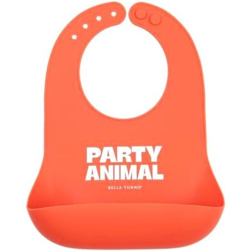 Bella Tunno Silicone Baby Bib, Party Animal