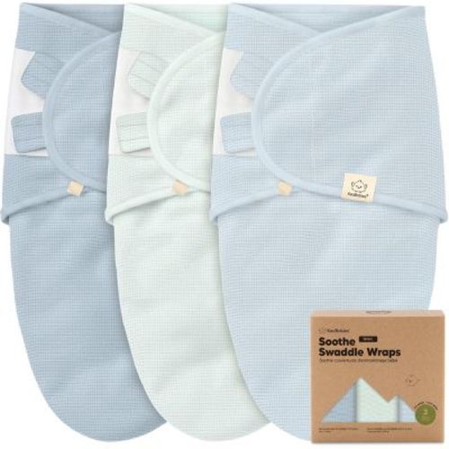 3pk Soothe Wren Swaddle Sleep Sacks, Organic Newborn Swaddles Wrap 0-3 Months, Soft Baby Wearable Blanket (Glacier, One Size)