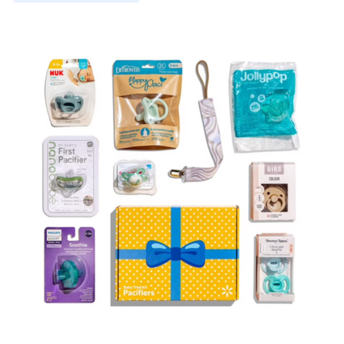 Baby Trial Kit of Pacifiers, Samples from 8 Brands, Various Styles and Colors