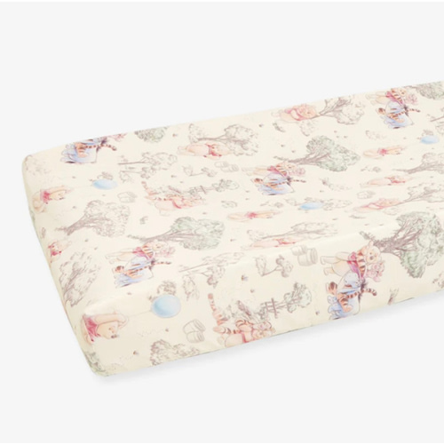 Winnie the Pooh Yellow Changing Pad Cover | Disney Hundred Acre Wood