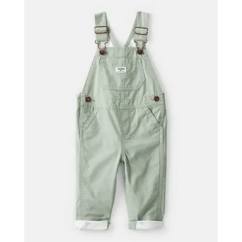 Baby Girl Butterfly-Lined Canvas Overalls - Green - OshKosh B'gosh | Carter's