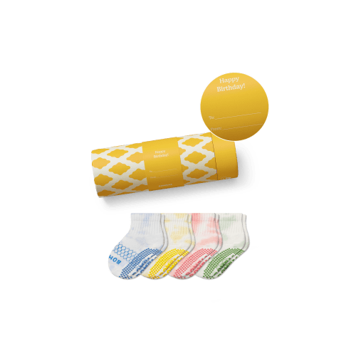 Toddler Celebration Gripper Calf Sock 4-Pack Gift Box
