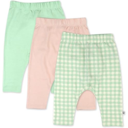 HonestBaby Unisex-Baby Multipack Harem Pants Roomy Fit Pull on Bottoms 100% Organic Cotton for Baby Boys, Girls