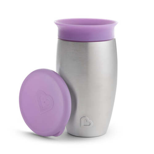 Munchkin Miracle® 360° Stainless Steel Sippy Cup - Light Purple