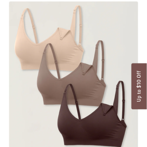 3 Pack Soft Knit Nursing Bra