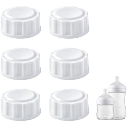 6 Pack Travel Bottle Caps Compatible with Avent Bottles, Cover Replacement