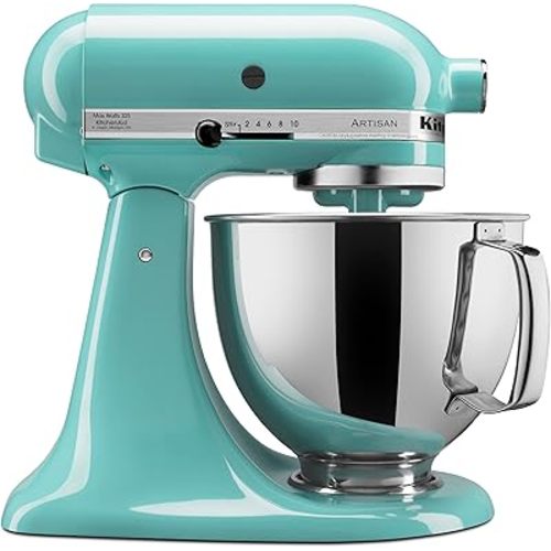 KitchenAid Artisan Series 5 Quart Tilt Head Stand Mixer with Pouring Shield KSM150PS, Aqua Sky