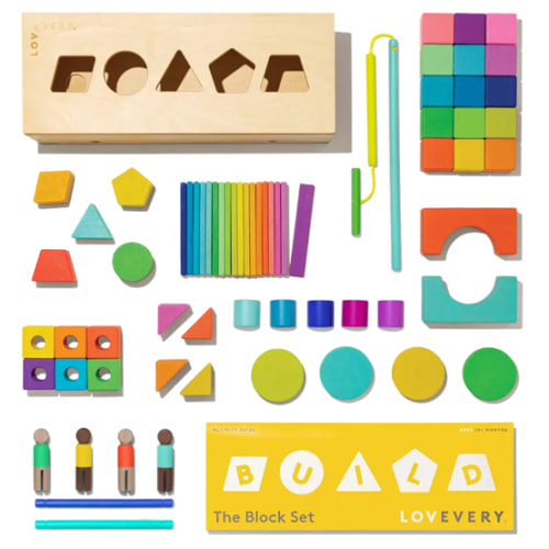 Wooden Block Set | 70-Piece Block Set for Toddlers & Kids | Lovevery