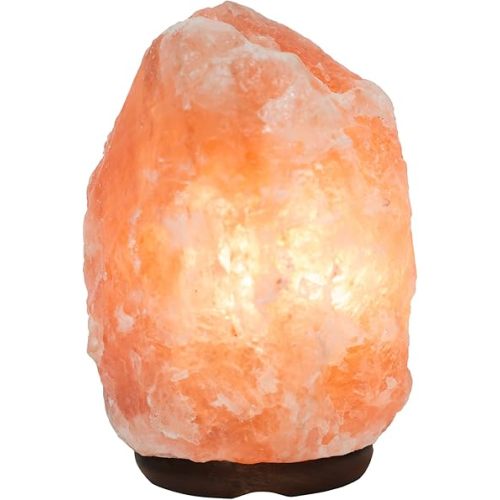 Rakaposhi Natural Himalayan Salt Rock Lamp w/ 6' UL Listed Dimmer Switch - 9+ lbs
