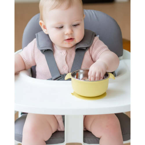 Stainless Steel Suction Bowl Set of 2 (Butter Yellow & Baby Blue)