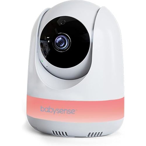 Babysense Add On Camera Video Baby Monitor MaxView, Remote Pan Tilt Zoom, Two-Way Talk-Back Audio, Long Range, Night Vision, RGB Night Light, Lullabies, Temperature Monitoring