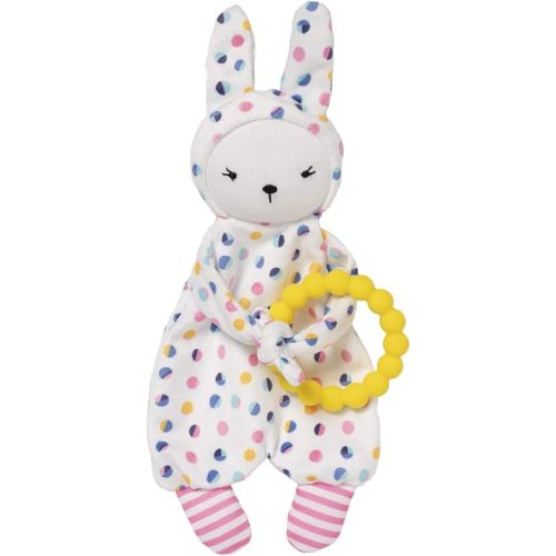 Manhattan Toy Cherry Blossom Days Baby Bunny Soothing Mini Blankie with Removable Silicone Teether