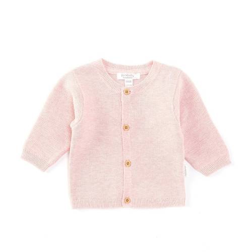 Purebaby® Baby Girls Long Sleeve Organic Cotton Textured Cardigan