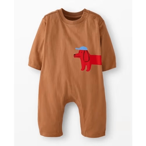 Baby Long Sleeve Oversized Graphic Romper | Hanna Andersson