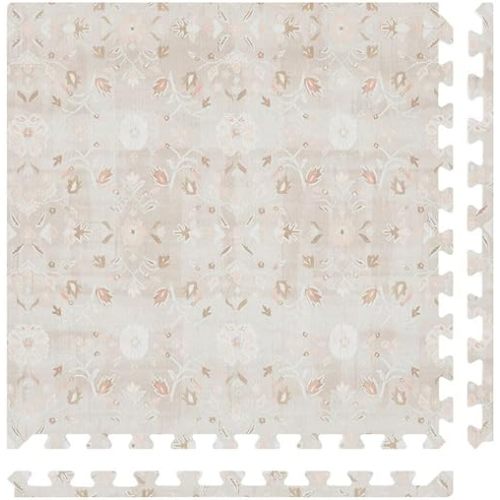 House of Noa Baby Play Mat – 4x6 Linen Gemma – Set of 6 Tiles – Cushioned EVA Foam Play Mat for Floor, Soft Interlocking Baby Crawling Mats for Hard Floors