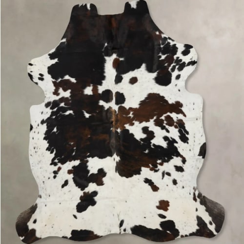 Tricolor X-Large European Cowhide Rug 7'2"H x 6'6"W #B12098 by Hudson Hides