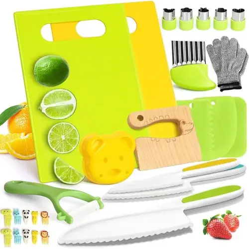28PCS Montessori Toddler Knife Set - Kids Knifes for Real Cooking, - TikTok Shop