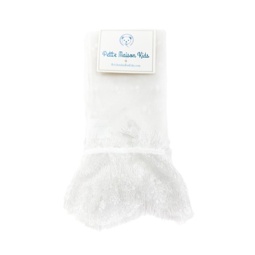 Ivy White Polka Dot Lace Socks | Petite Maison Kids