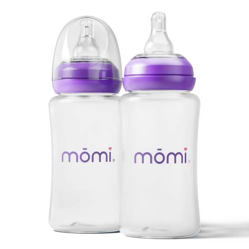 mōmi breast-like bottle 2-sets, 10oz plastic