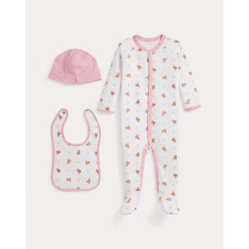 Polo Bear Cotton 3-Piece Gift Set