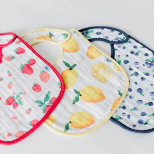 Little Unicorn Cotton Muslin Classic Bib 3 pack | Berry Lemonade