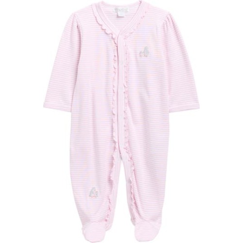 Pima Cotton Ruffle Footie, 3-6M